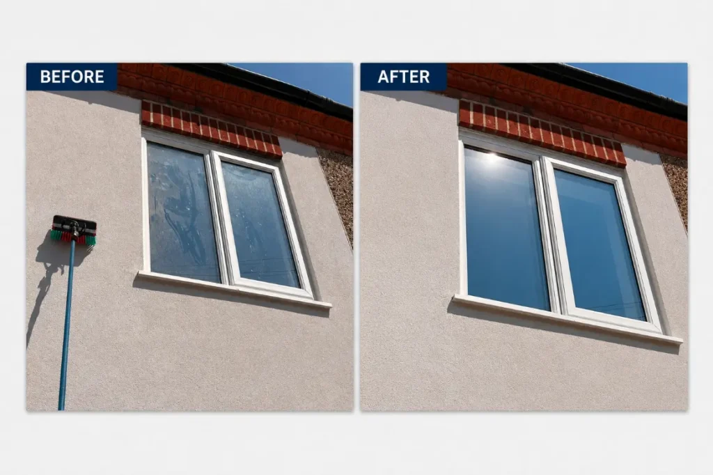 San Clemente window washing on a residential home
